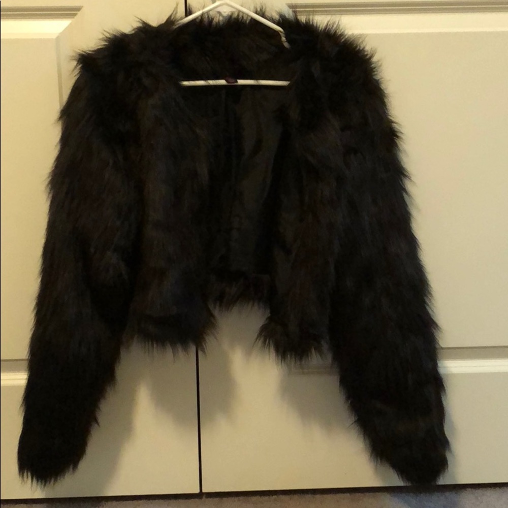 Faux fur jacket